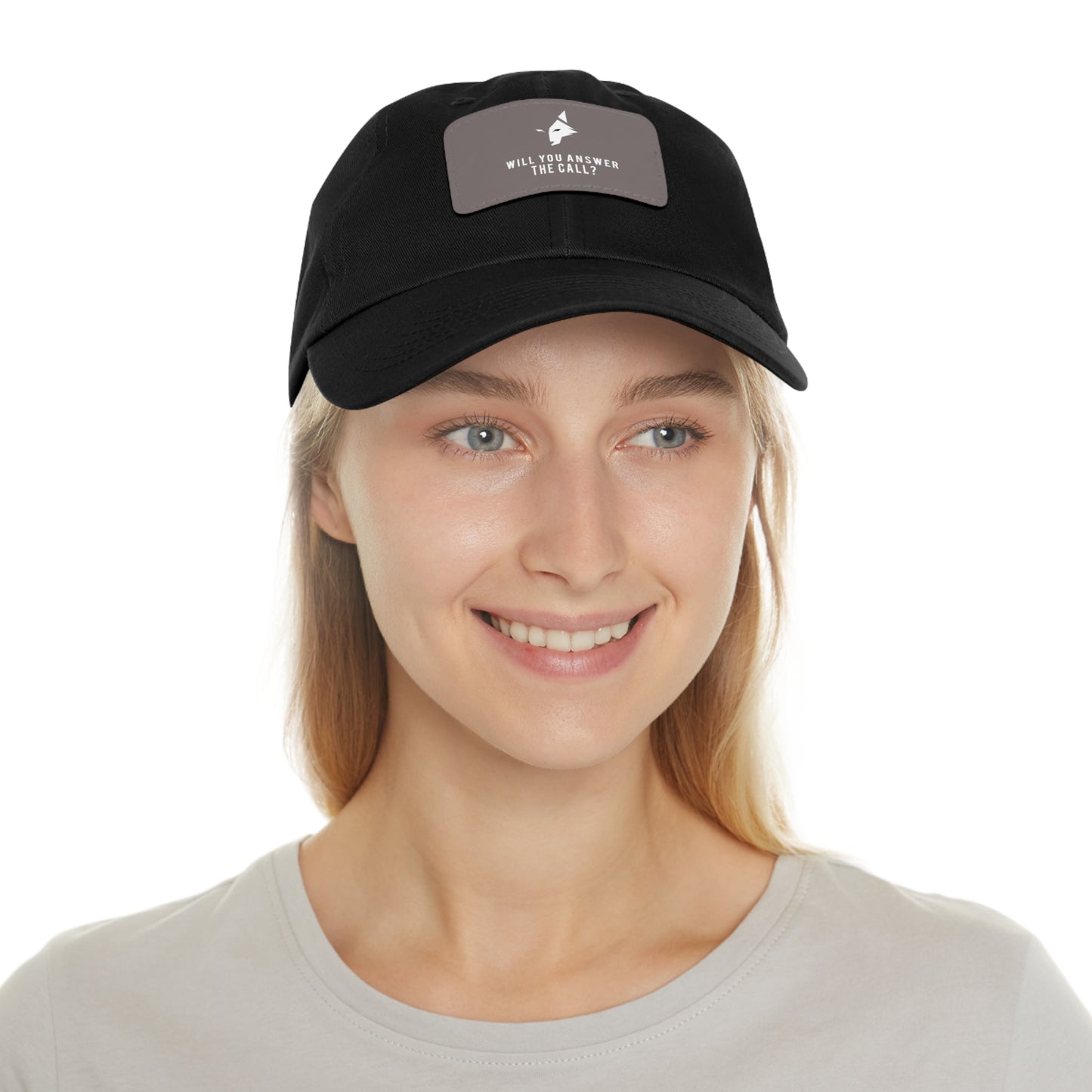 "Bold Wolf" - Dad Hat with Leather Patch