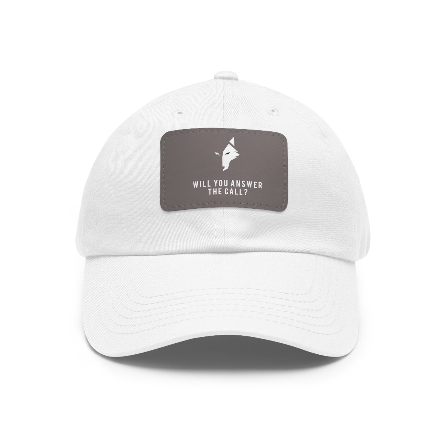 "Bold Wolf" - Dad Hat with Leather Patch