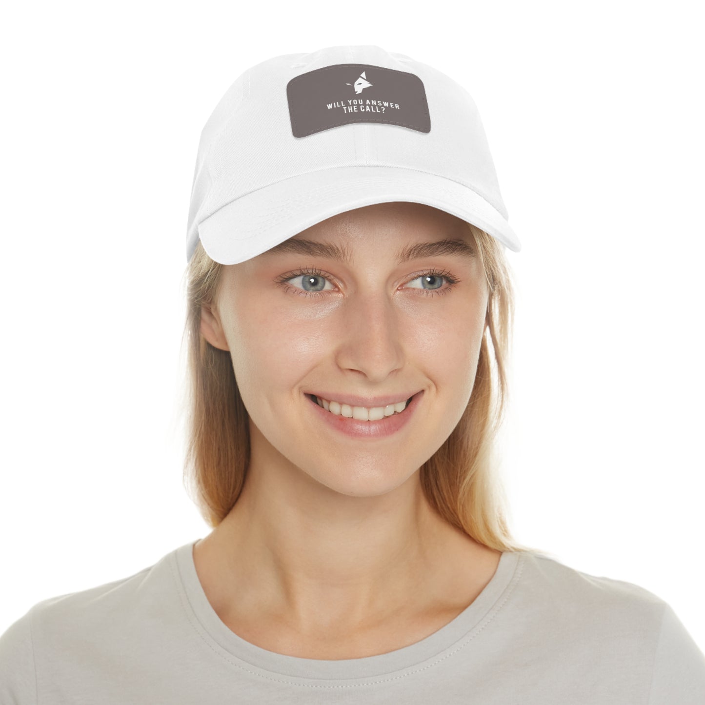 "Bold Wolf" - Dad Hat with Leather Patch