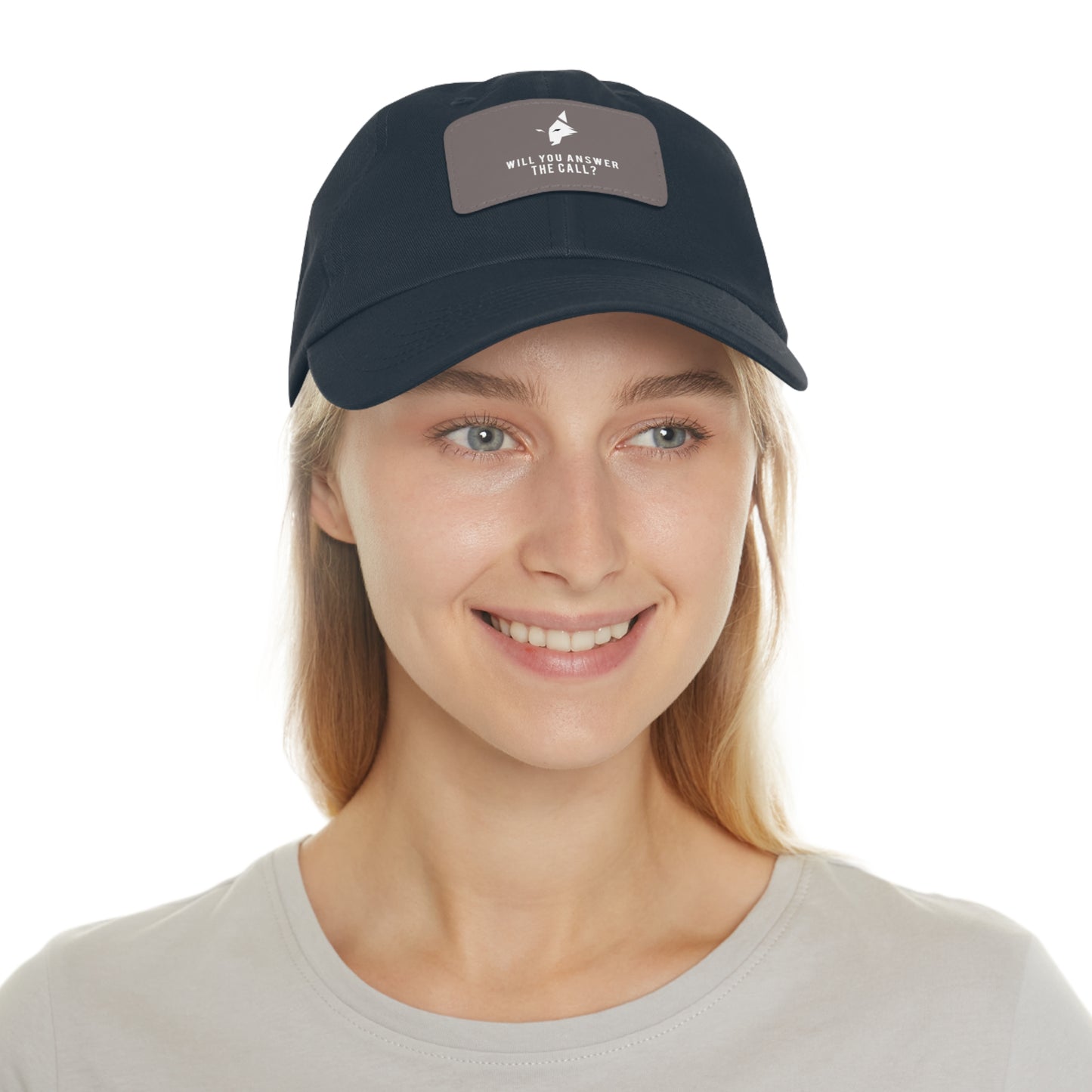 "Bold Wolf" - Dad Hat with Leather Patch