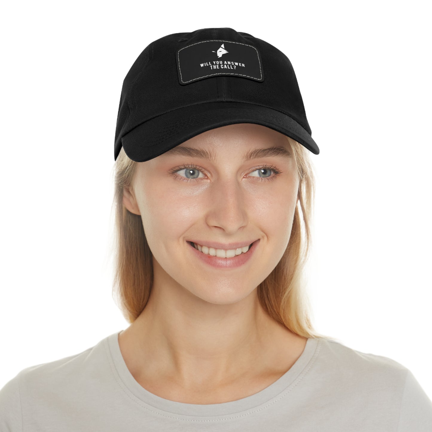 "Bold Wolf" - Dad Hat with Leather Patch