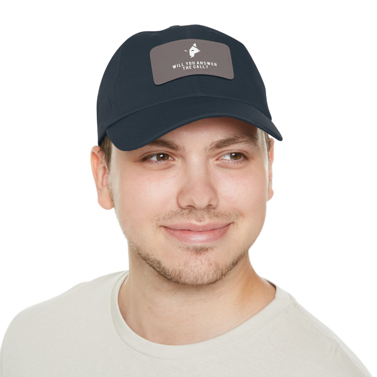 "Bold Wolf" - Dad Hat with Leather Patch