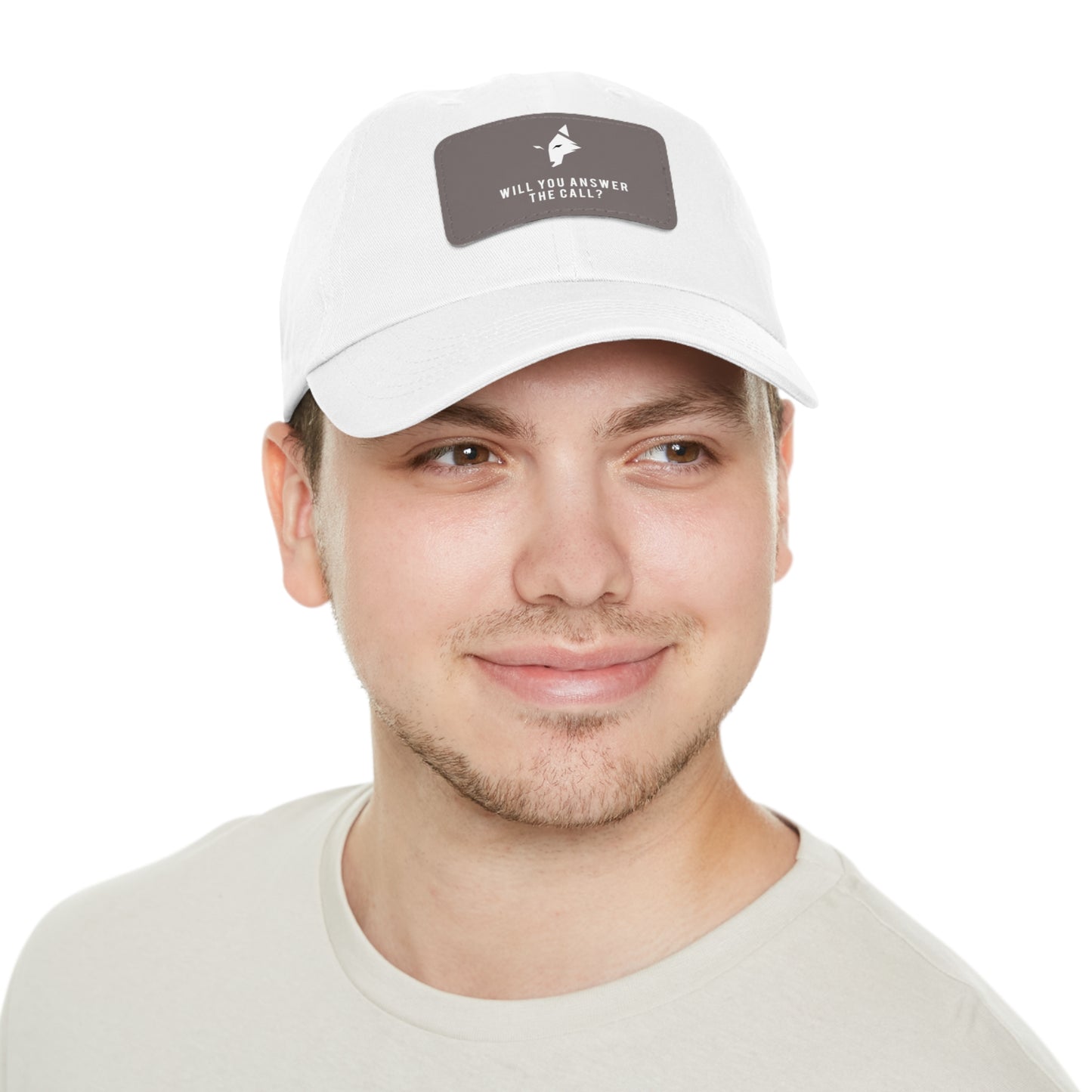 "Bold Wolf" - Dad Hat with Leather Patch