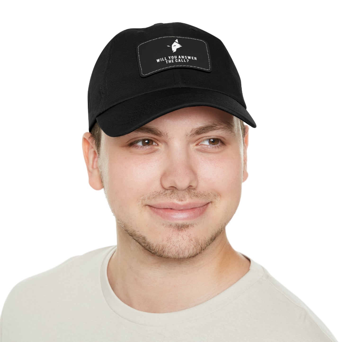"Bold Wolf" - Dad Hat with Leather Patch