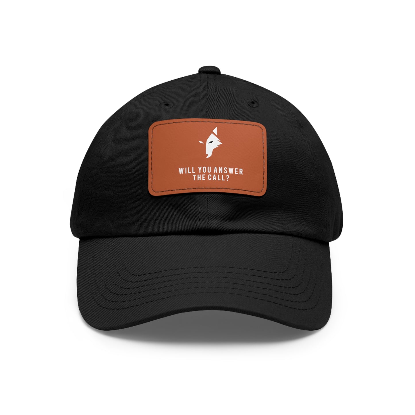 "Bold Wolf" - Dad Hat with Leather Patch