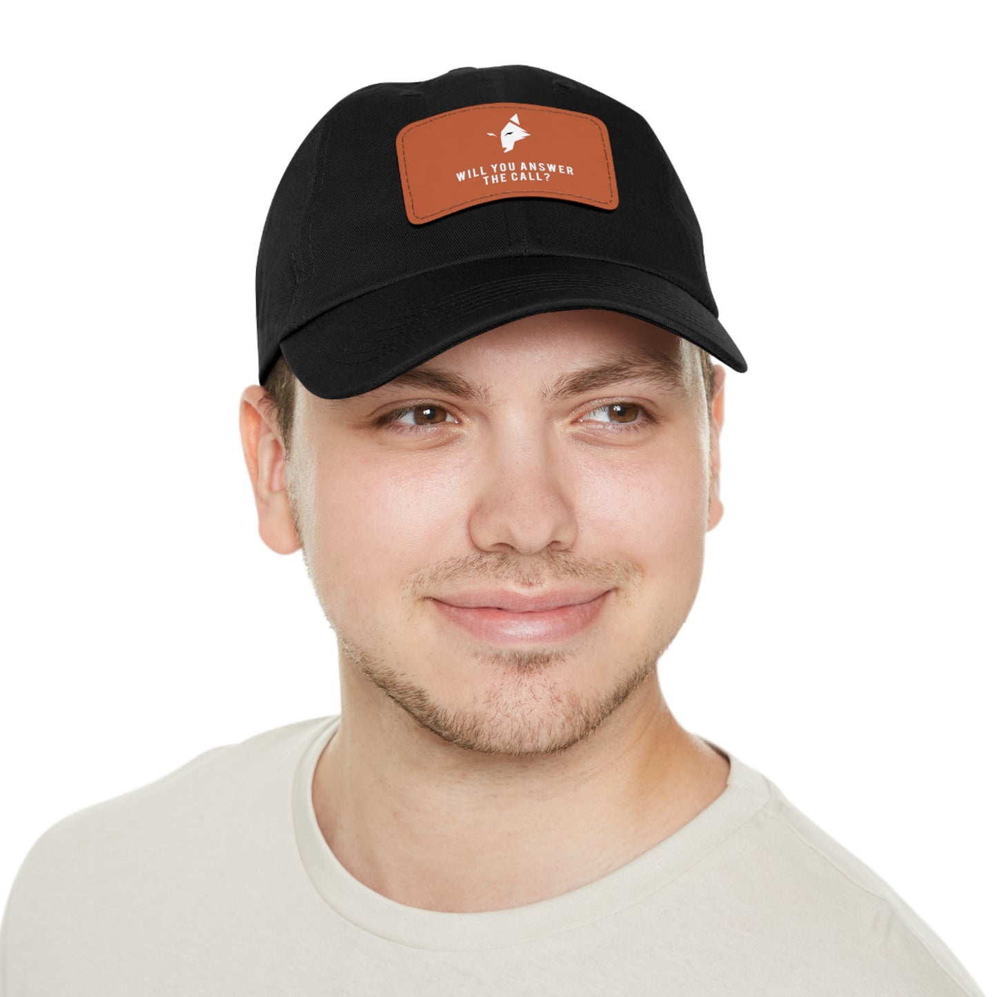 "Bold Wolf" - Dad Hat with Leather Patch