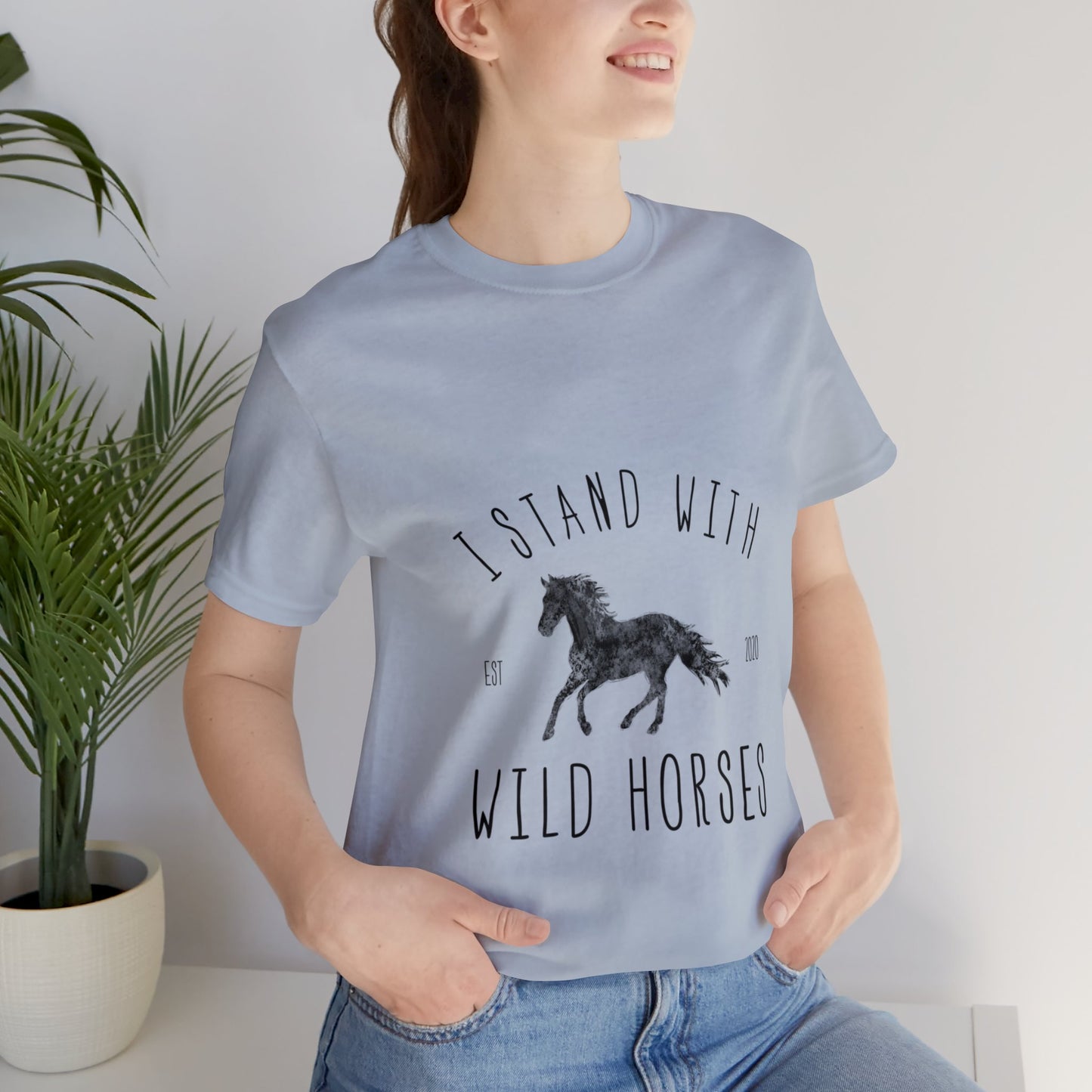 "I Stand with Wild Horses" Unisex T-Shirt