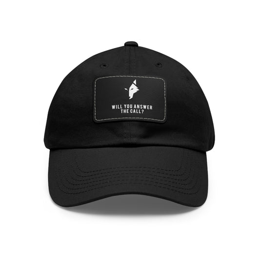 "Bold Wolf" - Dad Hat with Leather Patch